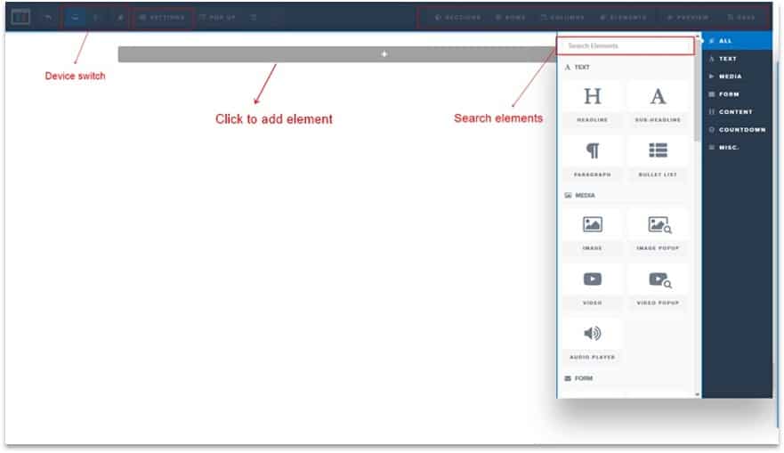 ClickFunnels editor
