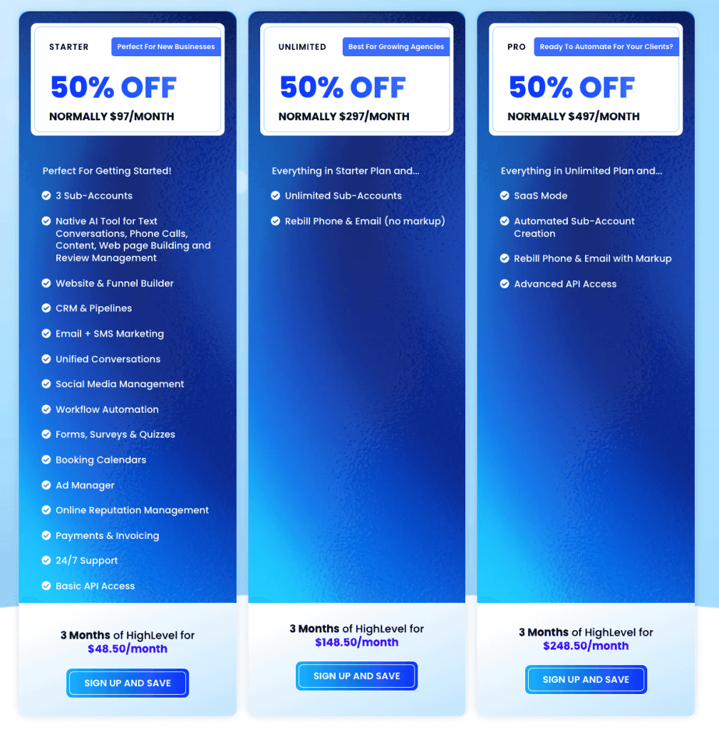 GHL Black Friday pricing discount