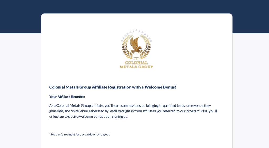 ColonialMetals group affiliate program