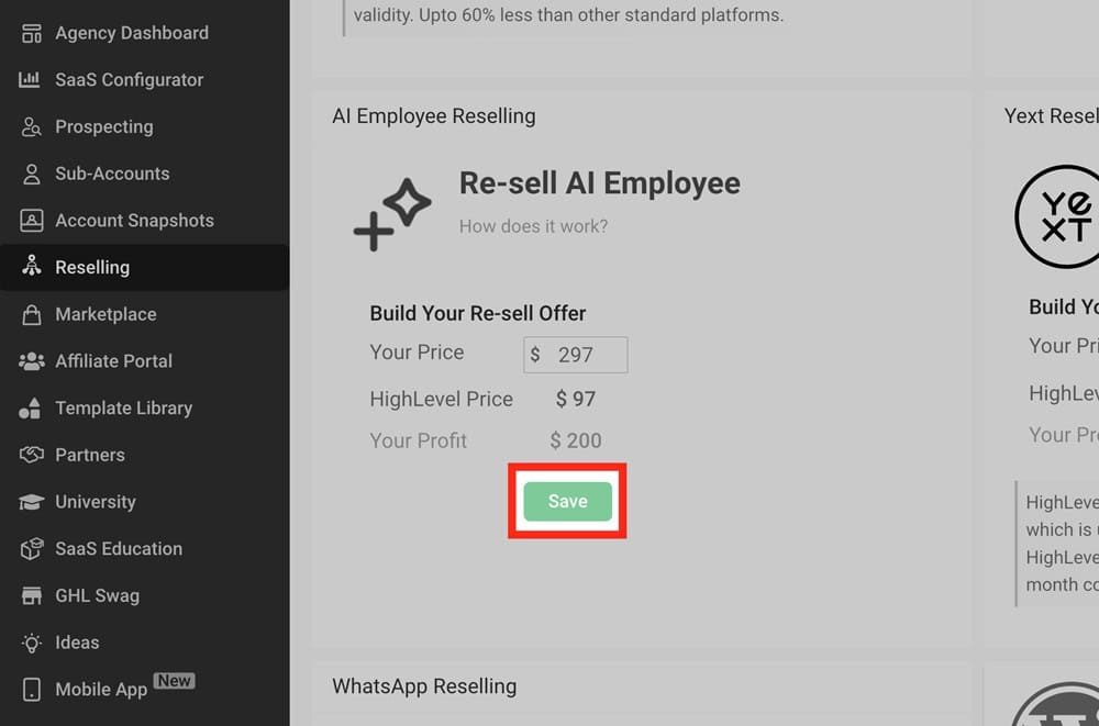 AI Employee Save Changes