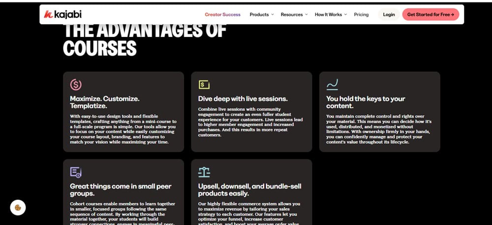 Advantages of Kajabi Course Builder