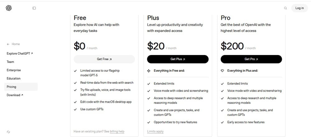 ChatGPT Pricing