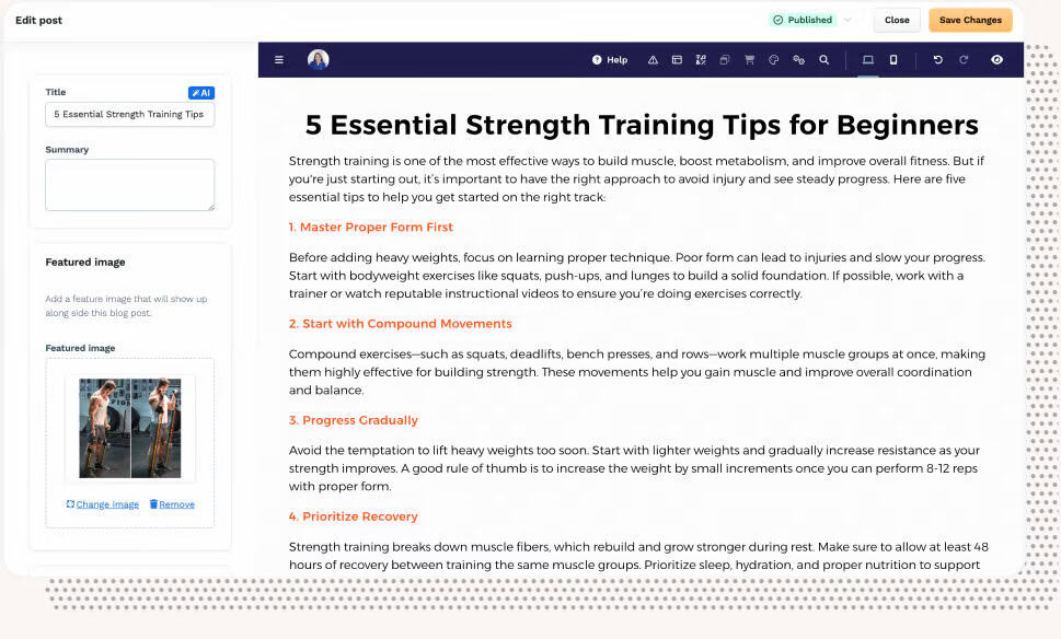 ClickFunnels Blogging Capabilities