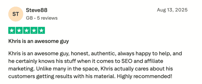 Khris Steven KhrisDigital trustpilot reviews