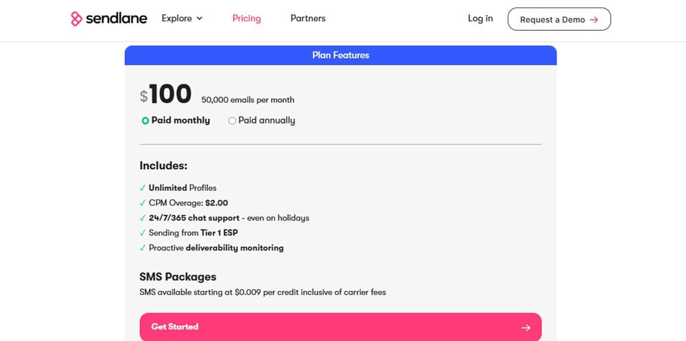 SendLane Pricing