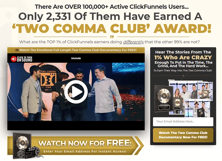 Two-Comma-Club-Award