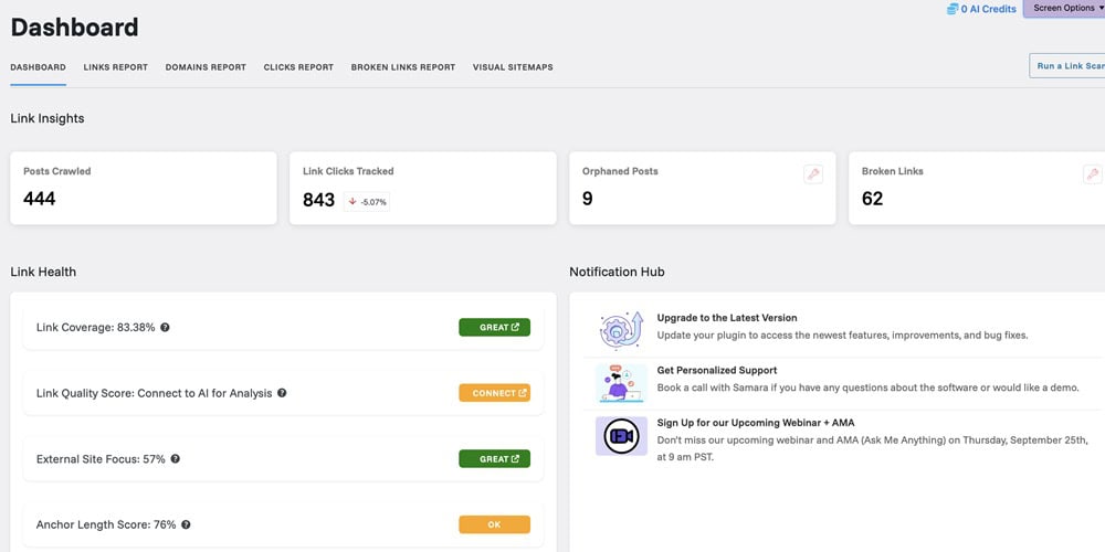 My LinkWhisper Dashboard