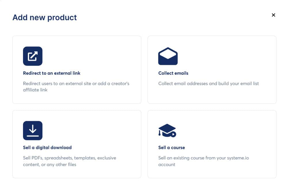 Add new product on Systeme.io Add new product on Systeme.io