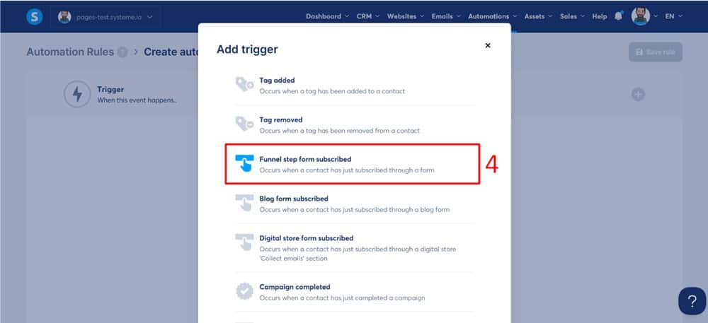 Adding Trigger for form subscription Adding Trigger for form subscription