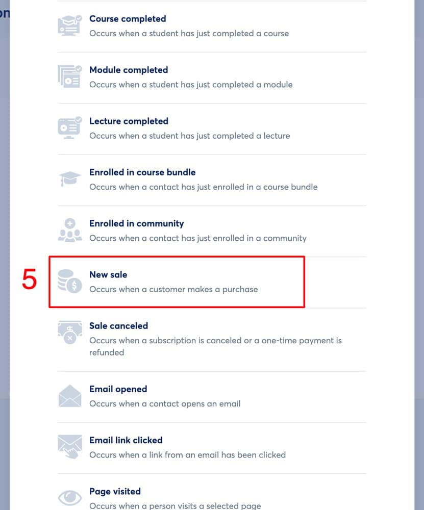 Automation triggers on Systeme.io Automation triggers on Systeme.io