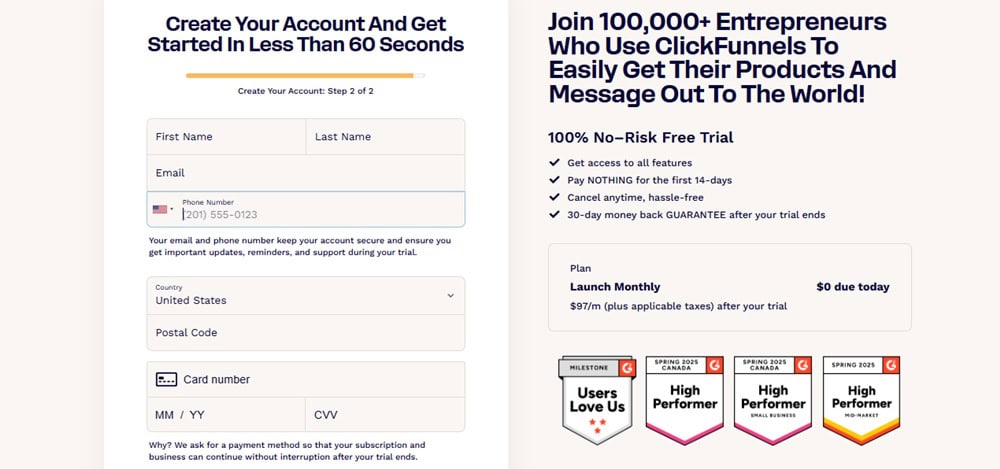 Setting up ClickFunnels Step 3
