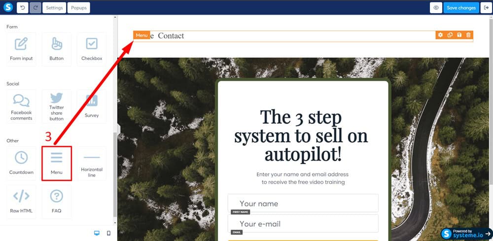 Systeme.io Website editor Systeme.io Website editor