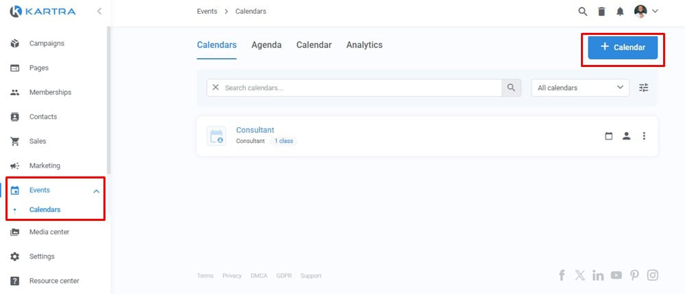 Kartra Calendars