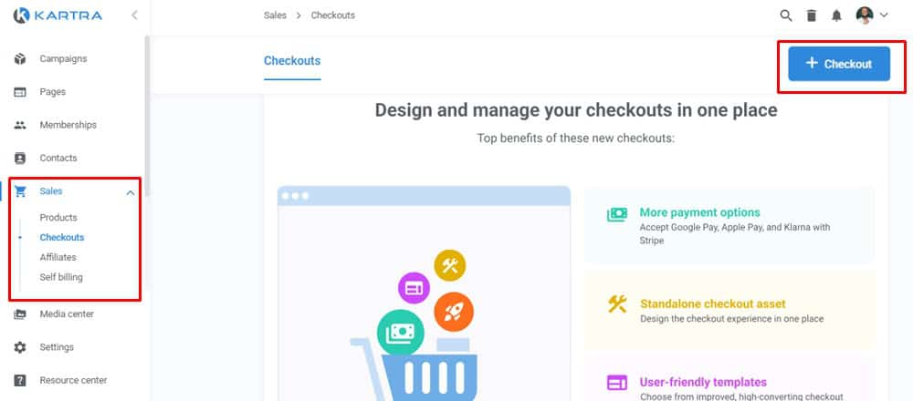 Kartra Checkouts