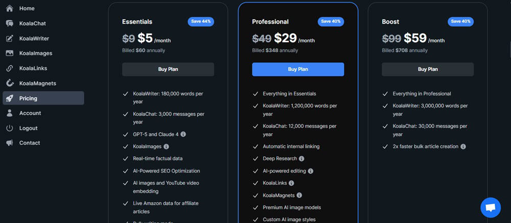 KoalaWriter 2025 Black Friday Discount