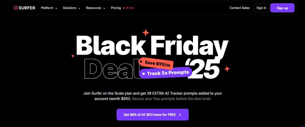 Surfer SEO Black Friday Deal