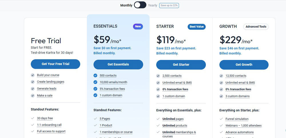 Kartra Discount Page
